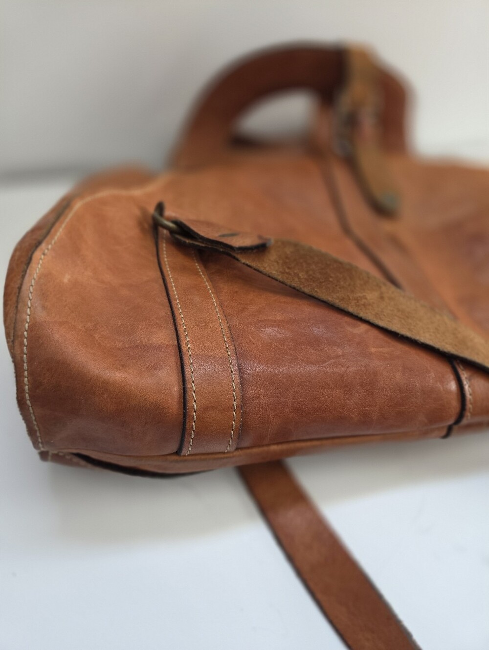 Patricia Nash Milania Convertible Satchel Bag Brown Leather - Picture 12 of 12